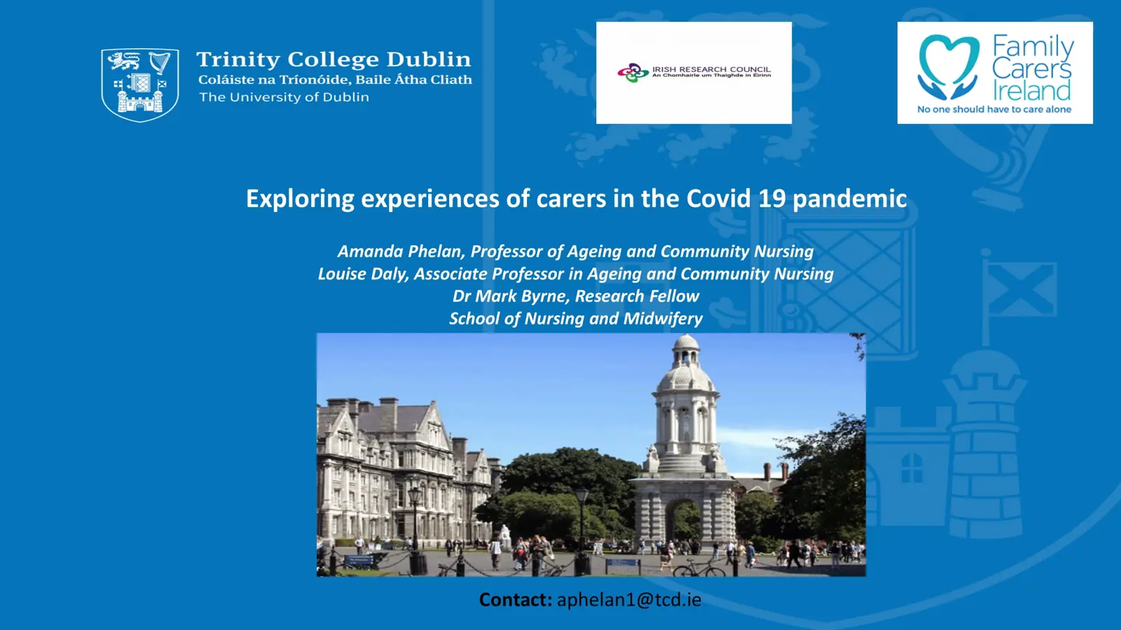 1. Amanda Phelan, TCD, Caring Through Covid