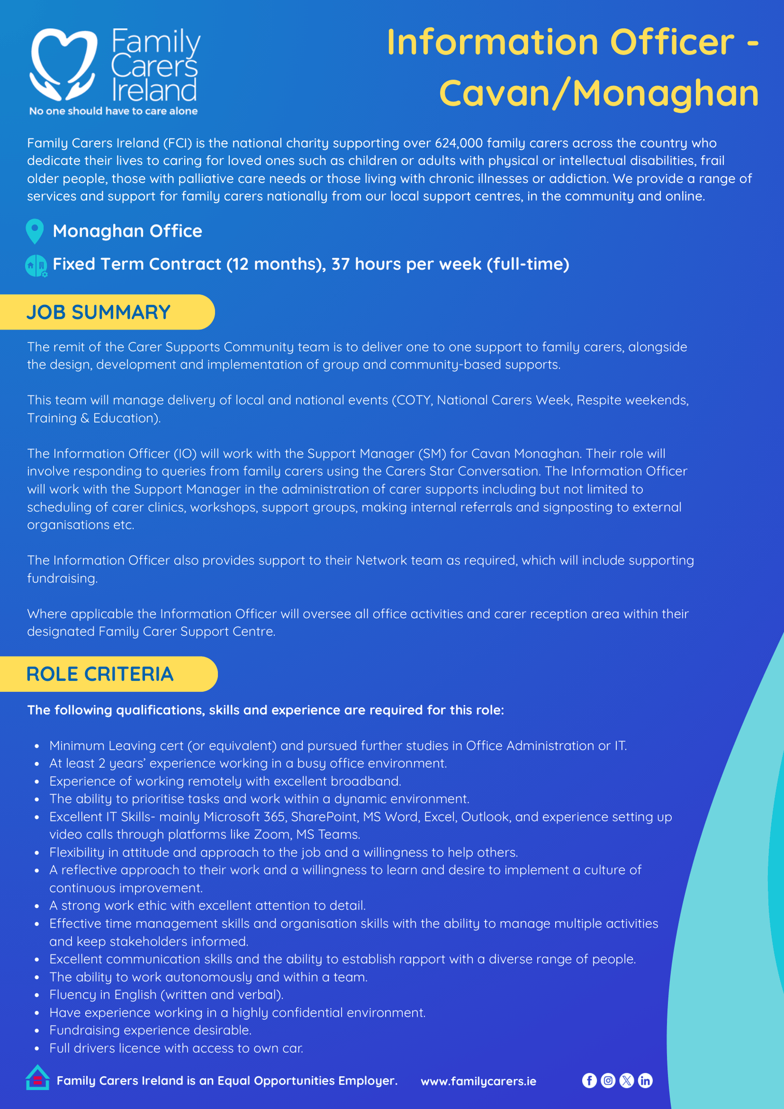 Information Officer - Cavan/Monaghan
