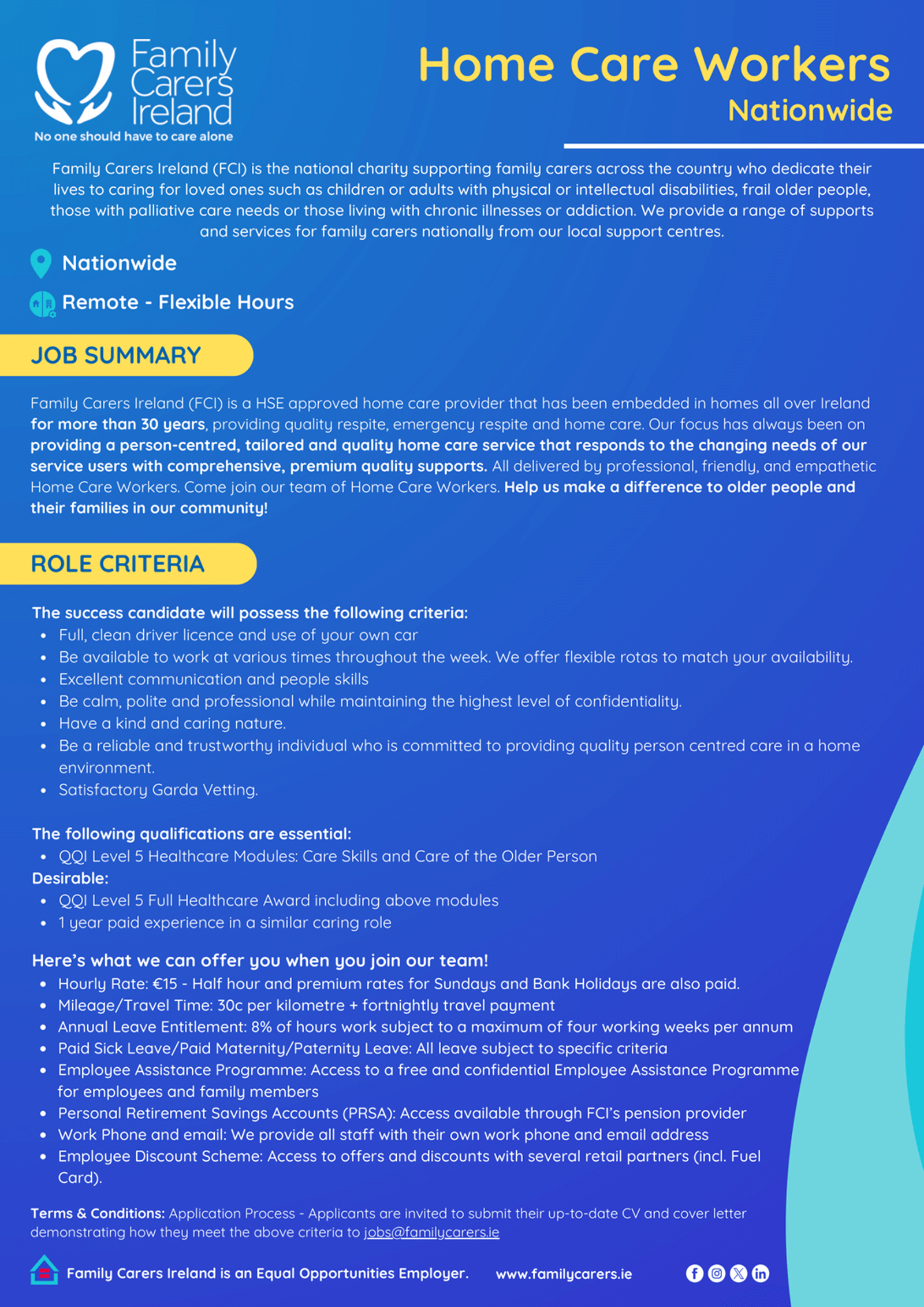 Home Care Workers - Nationwide