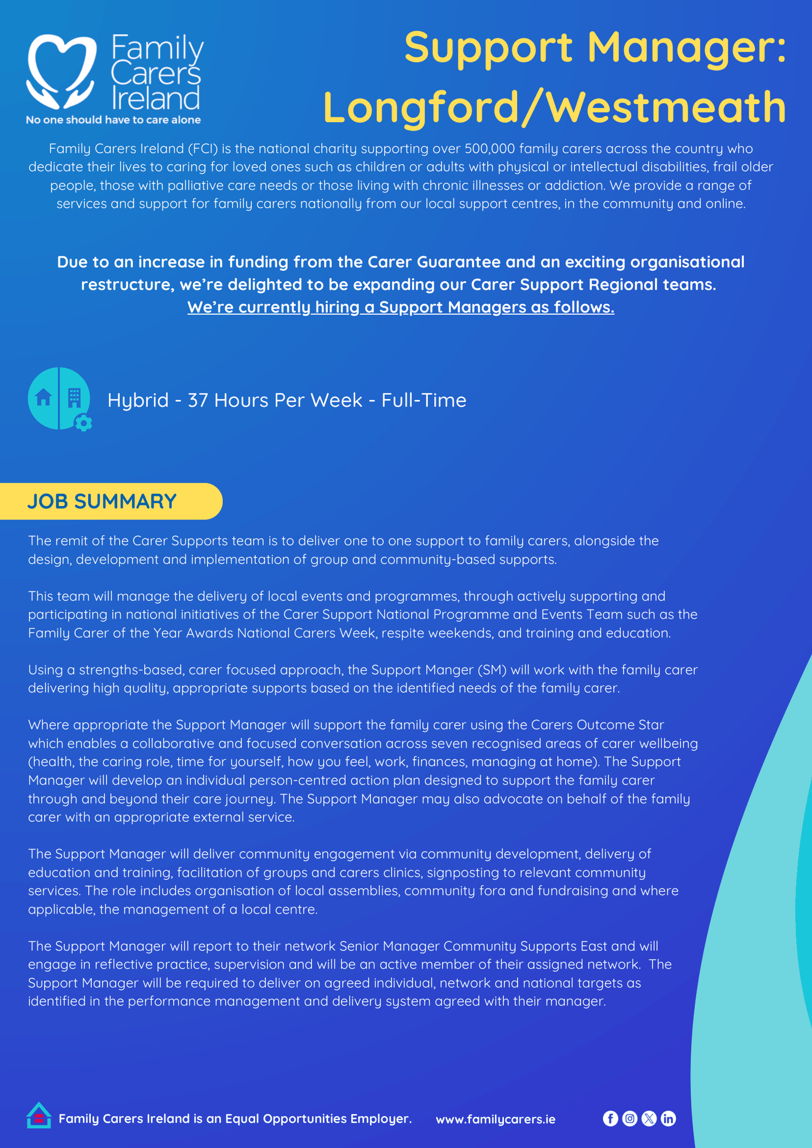 Support Manager - Longford/Westmeath